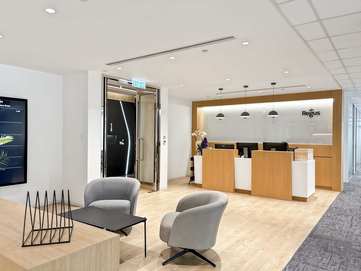 Modern coworking space with sleek furnishings and welcoming reception on Observatory Road.