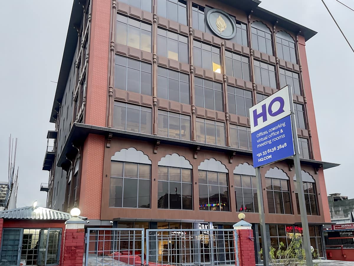 Modern coworking space on Haridwar Bypass Road, offering versatile offices and meeting rooms.