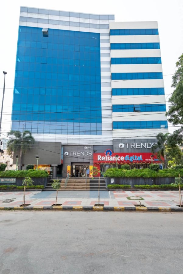 Modern coworking space on Old Airport Road, offering flexibility and prime location.