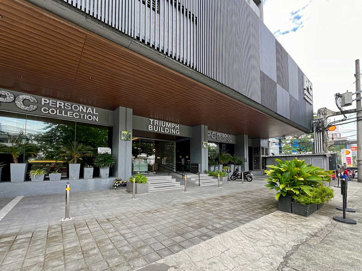 Modern coworking space at Triumph Building, Quezon Ave, featuring sleek design and convenient access.