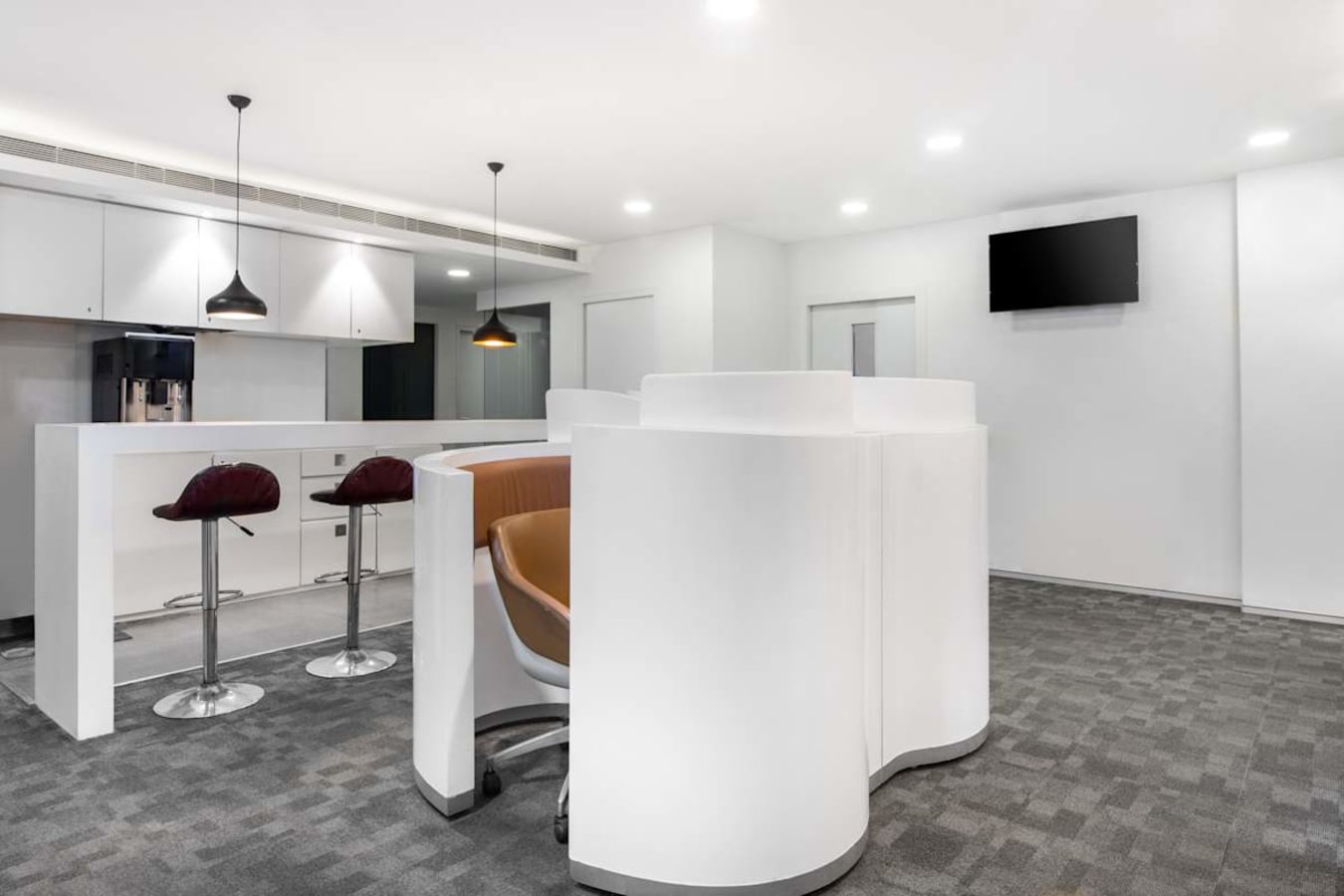 Modern coworking space with sleek furnishings and a collaborative atmosphere in Camac Street.