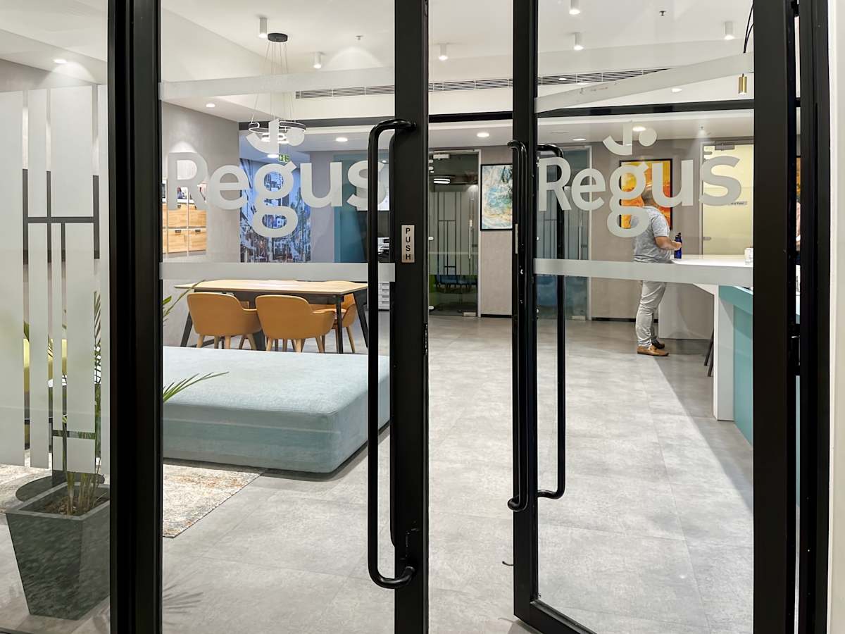 Modern coworking space with stylish seating and collaborative areas in Gurugram.