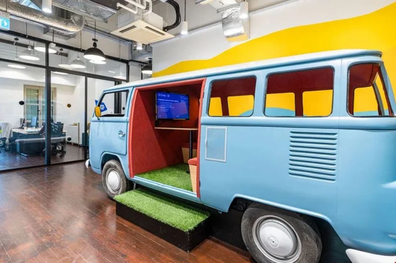 Innovative meeting pod in a vibrant coworking space on Cross Street, Singapore. Perfect for creative sessions.