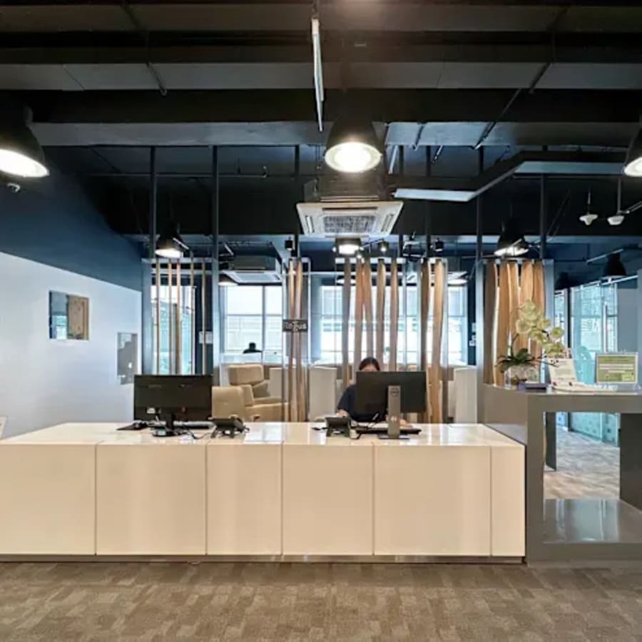 Modern coworking space with sleek workstations and ample natural light in Fort Bonifacio.