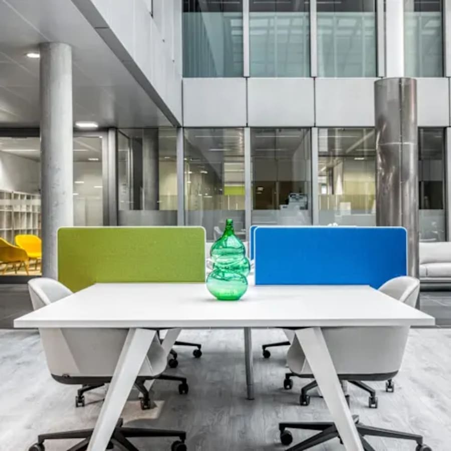 Modern coworking space in Makati with sleek design and vibrant accents. Ideal for collaboration.