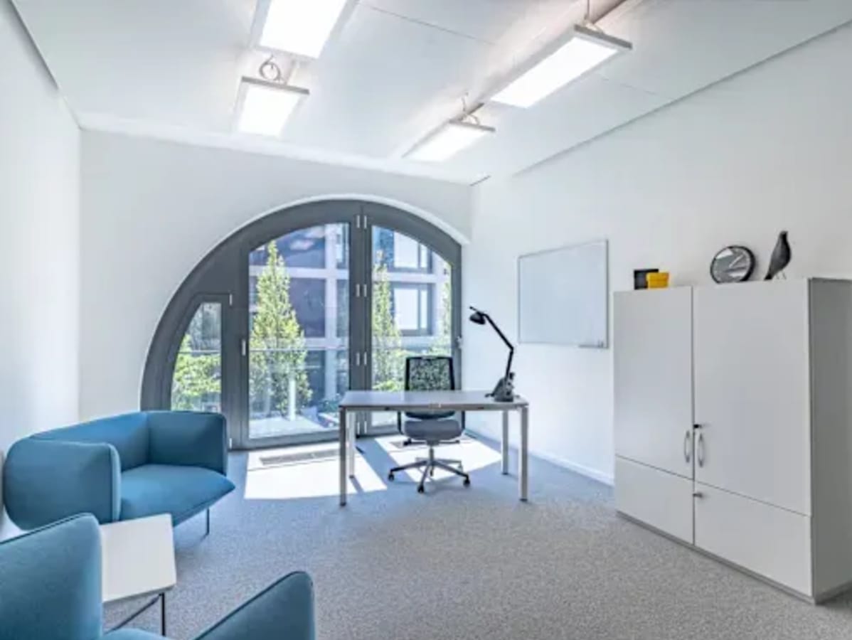 Bright, airy coworking space with modern furnishings and natural light in Bhubaneswar.