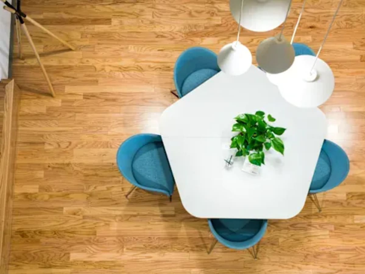 Modern coworking space with sleek furniture and natural lighting in Circle, Karnataka.