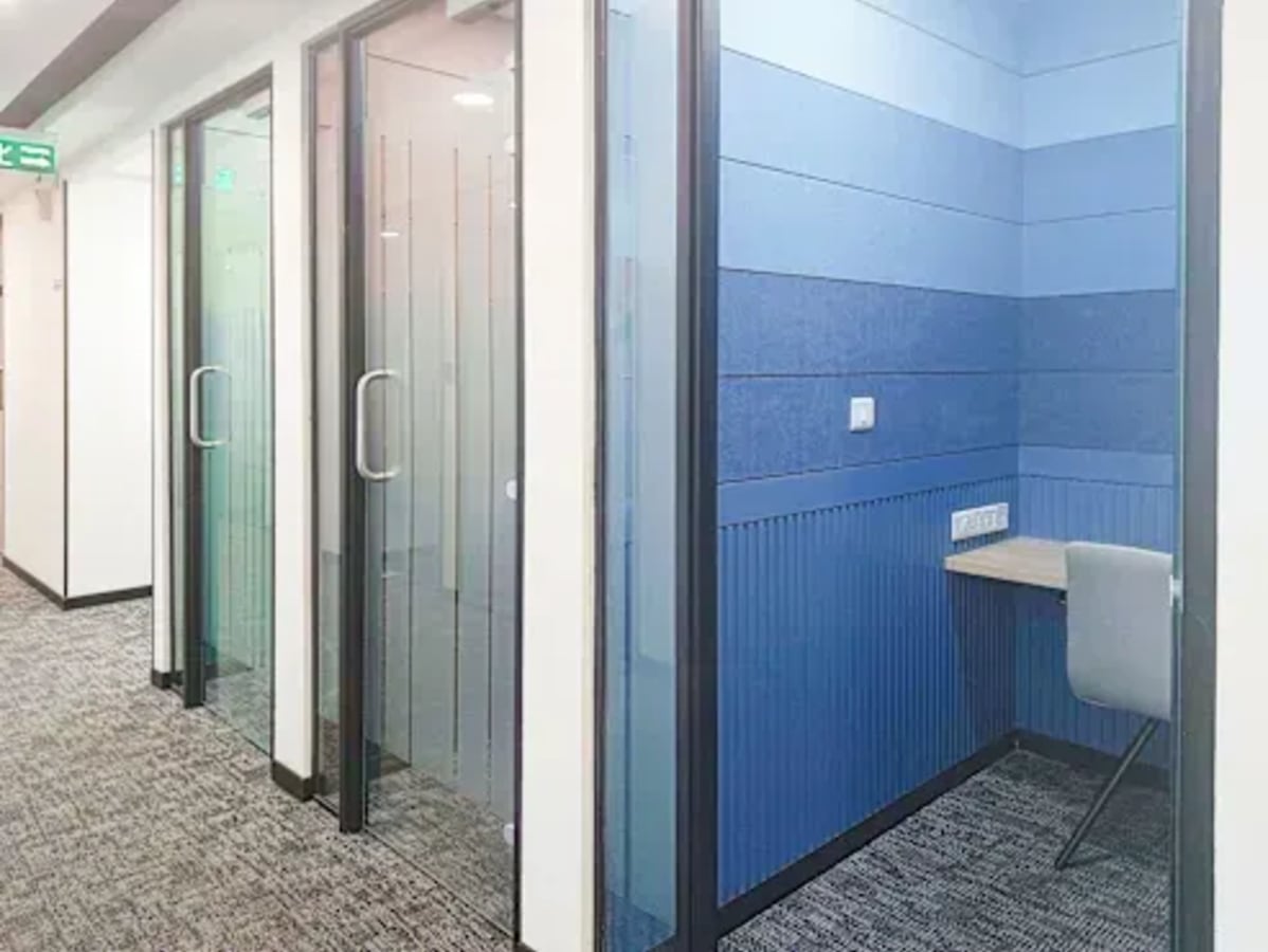 Private work pods in Powai coworking space offer a quiet, focused environment.