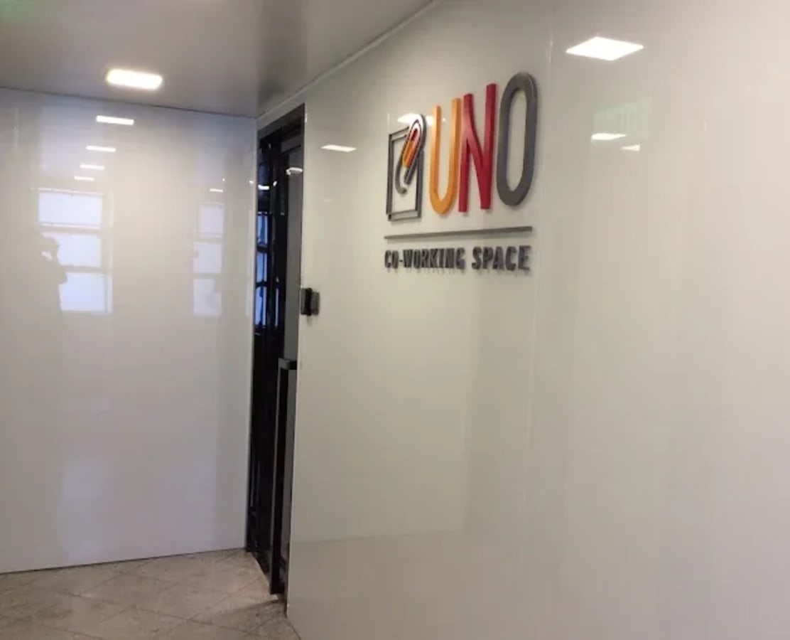 Modern coworking entry with sleek design in Sheung Wan.