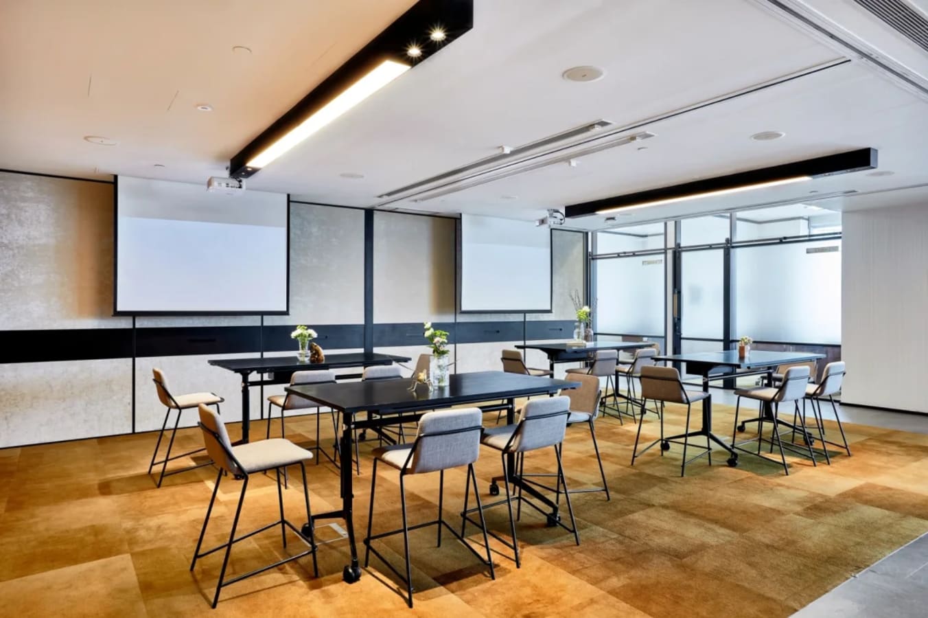 Modern coworking space with flexible seating and ample natural light on King's Road.