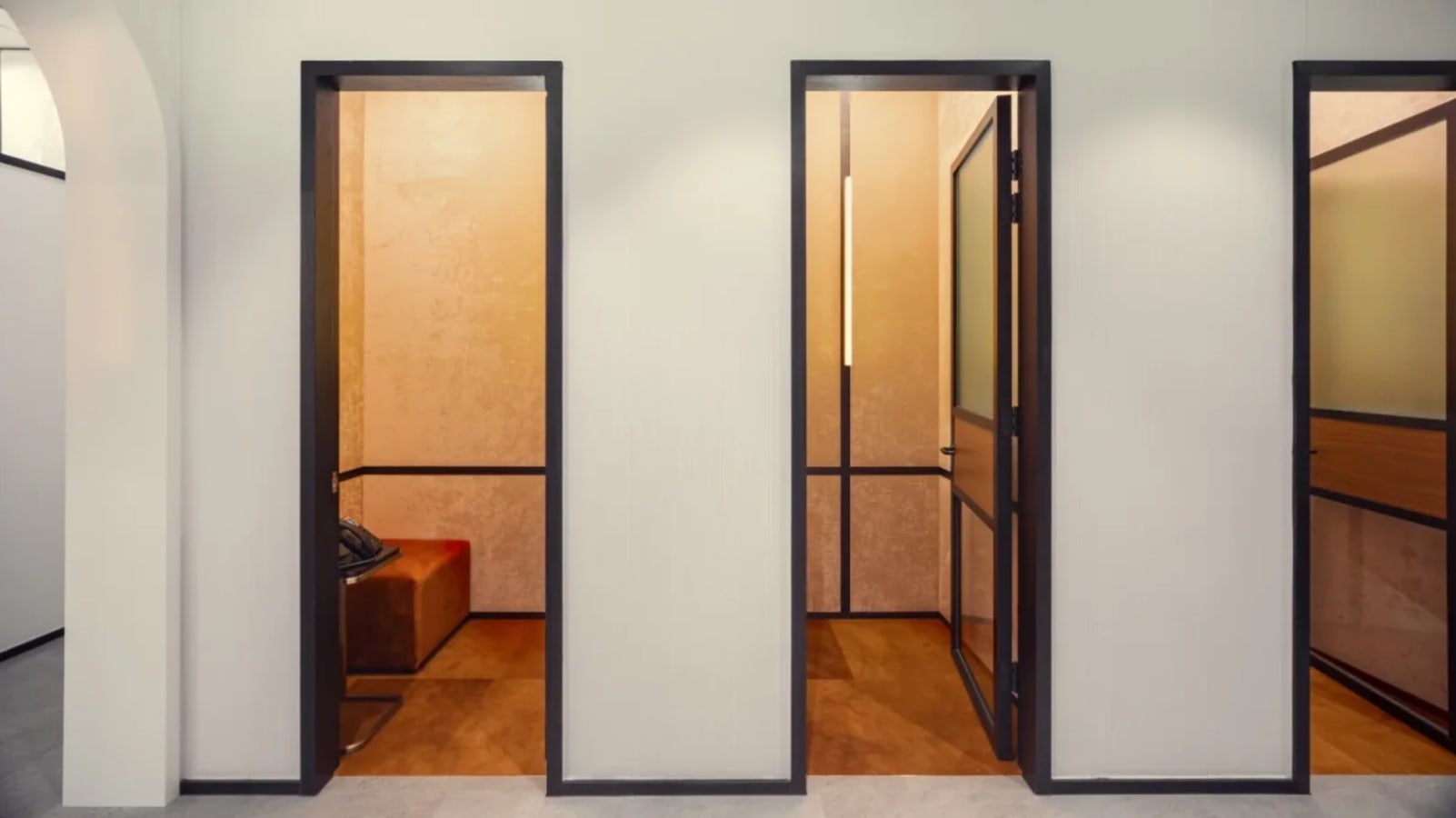Contemporary private booths in a stylish coworking space on King's Road, ideal for focused work.