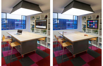 Free meeting room doubles as ping pong room