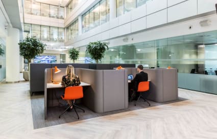32 Person Open Plan Corner Office - External | 1,288 Sq. Ft.