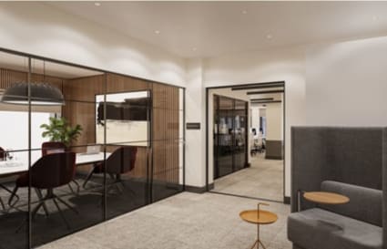Managed Offices for up to 20 People with 2 Meeting Rooms, Kitchen & Breakout | 968 Sq. Ft.