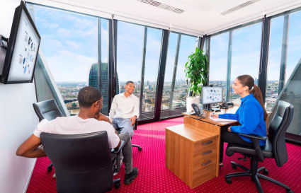2 Desk Office with Natural Light