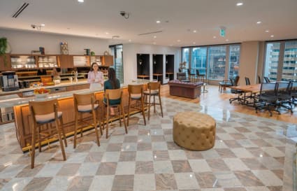 3-Person external workspace with unlimited access to breakout areas