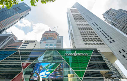 Premium coworking space in Raffles Place, offering modern amenities and prime location.