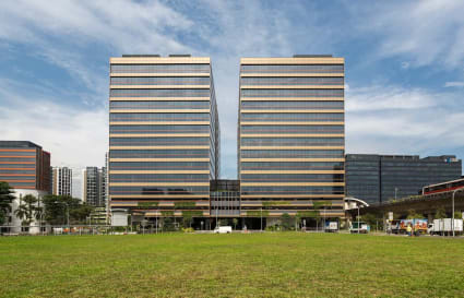 Modern coworking space in Paya Lebar Link, featuring sleek architecture and a vibrant environment.