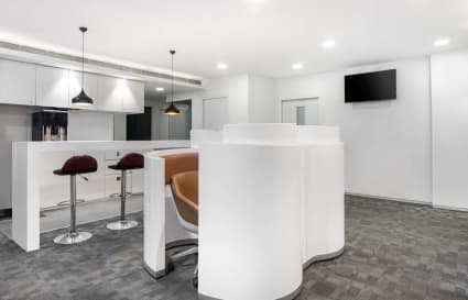 Modern coworking space with sleek furnishings and a collaborative atmosphere in Camac Street.