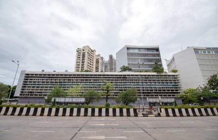 Modern coworking space on Doctor Annie Besant Road with ample natural light and prime location.