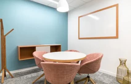 Contemporary coworking space with cozy seating and a sleek design in Tamil Nadu.