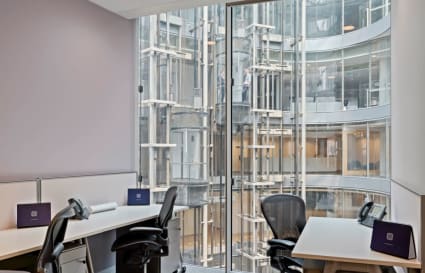 9 Person Office with 5 Workstations and 4-Person Meeting Room