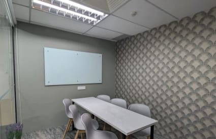 Sleek meeting space with modern design, perfect for collaboration on Orchard Road.