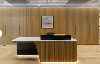 Managed Office for 70 desks + Reception, 5 Meeting Rooms, 2 Phone Booths, Kitchen + Breakout Space |