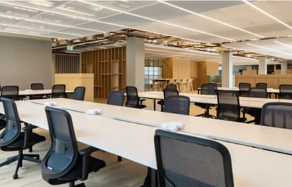 Managed Office for 70 desks + Reception, 5 Meeting Rooms, 2 Phone Booths, Kitchen + Breakout Space |