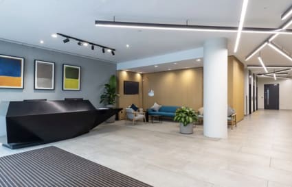 Managed Office for 70 desks + Reception, 5 Meeting Rooms, 2 Phone Booths, Kitchen + Breakout Space |