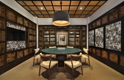 Sophisticated meeting room with stylish decor and modern lighting in a prime Singapore coworking space.