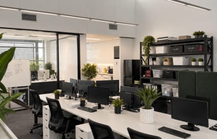 Furnished 10-Person Office Share + Private Office & Car Space – Sydney Corporate Park, Alexandria