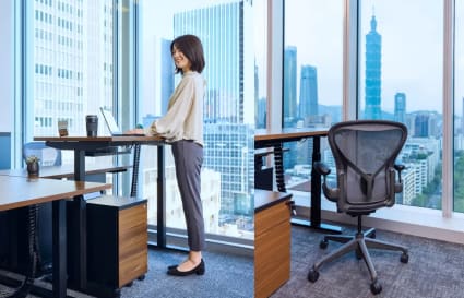 Bright coworking space with ergonomic furniture and stunning city views. Ideal for productivity.