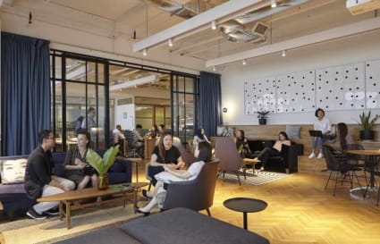 Stylish, open-plan coworking space with cozy seating and modern design in Changkat Semantan.