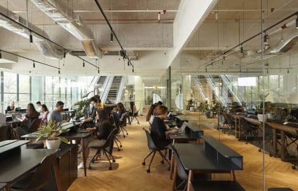 Modern coworking space with natural light, open layout, and sleek furnishings on Jalan PJU 1a/48.