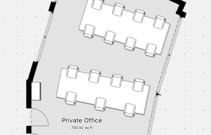 24 Person External Private Office | 776 Sq. Ft.