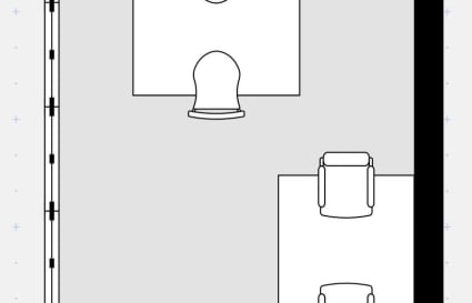 5 Person Internal Private Office | 148 Sq. Ft.