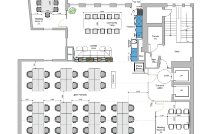 Managed Office for up to 40 People with 2 Meeting Rooms | 2,056 Sq. Ft.