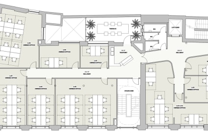 2 Person External Private Office | 114 Sq. Ft.