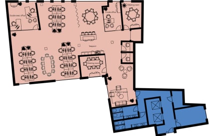Managed Office for up to 22 People with 3 Meeting Rooms | 3,392 Sq. Ft.