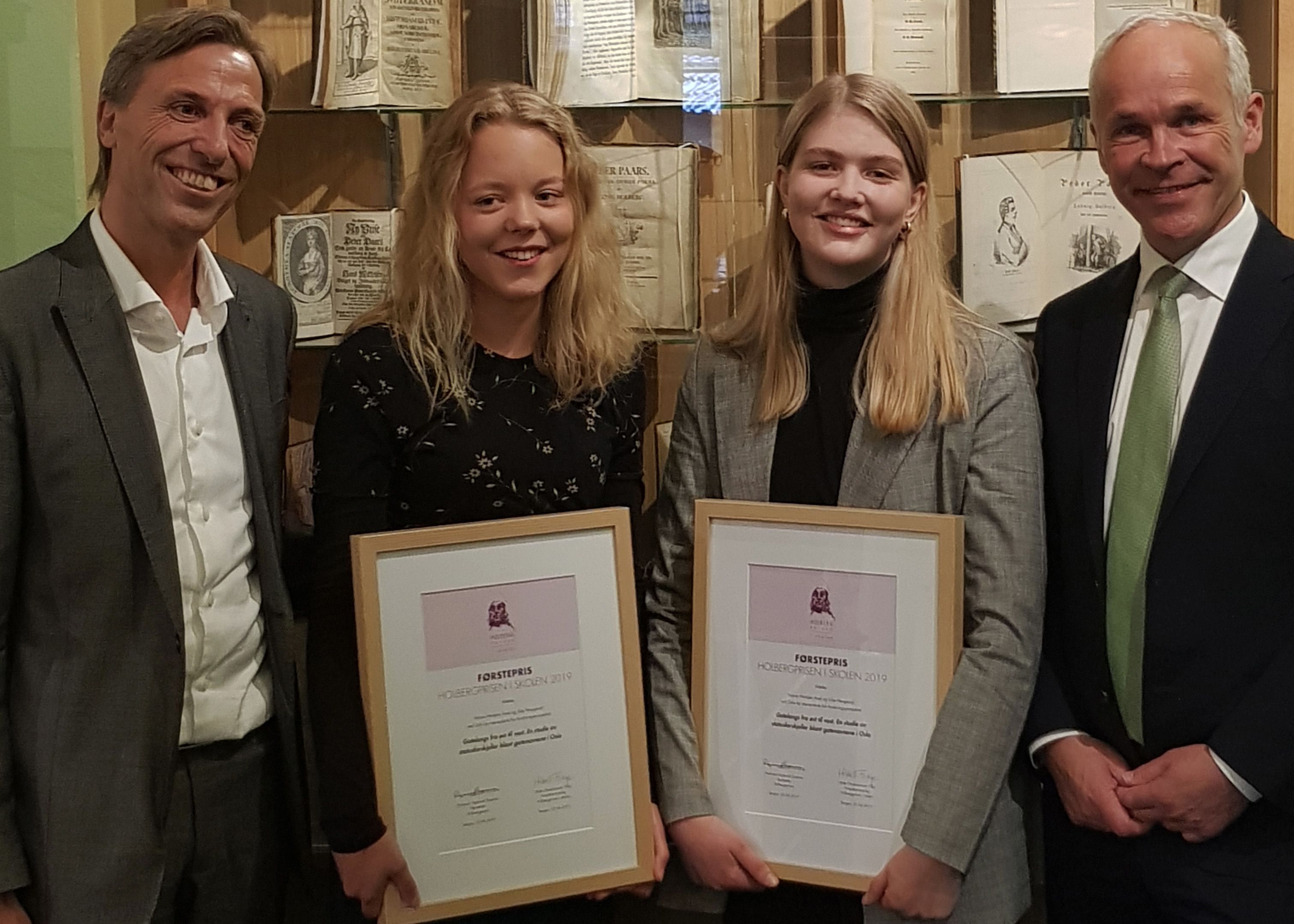 Vinner av Holbergprisen i skolen 2019, besøkte Vg3 studiespes.