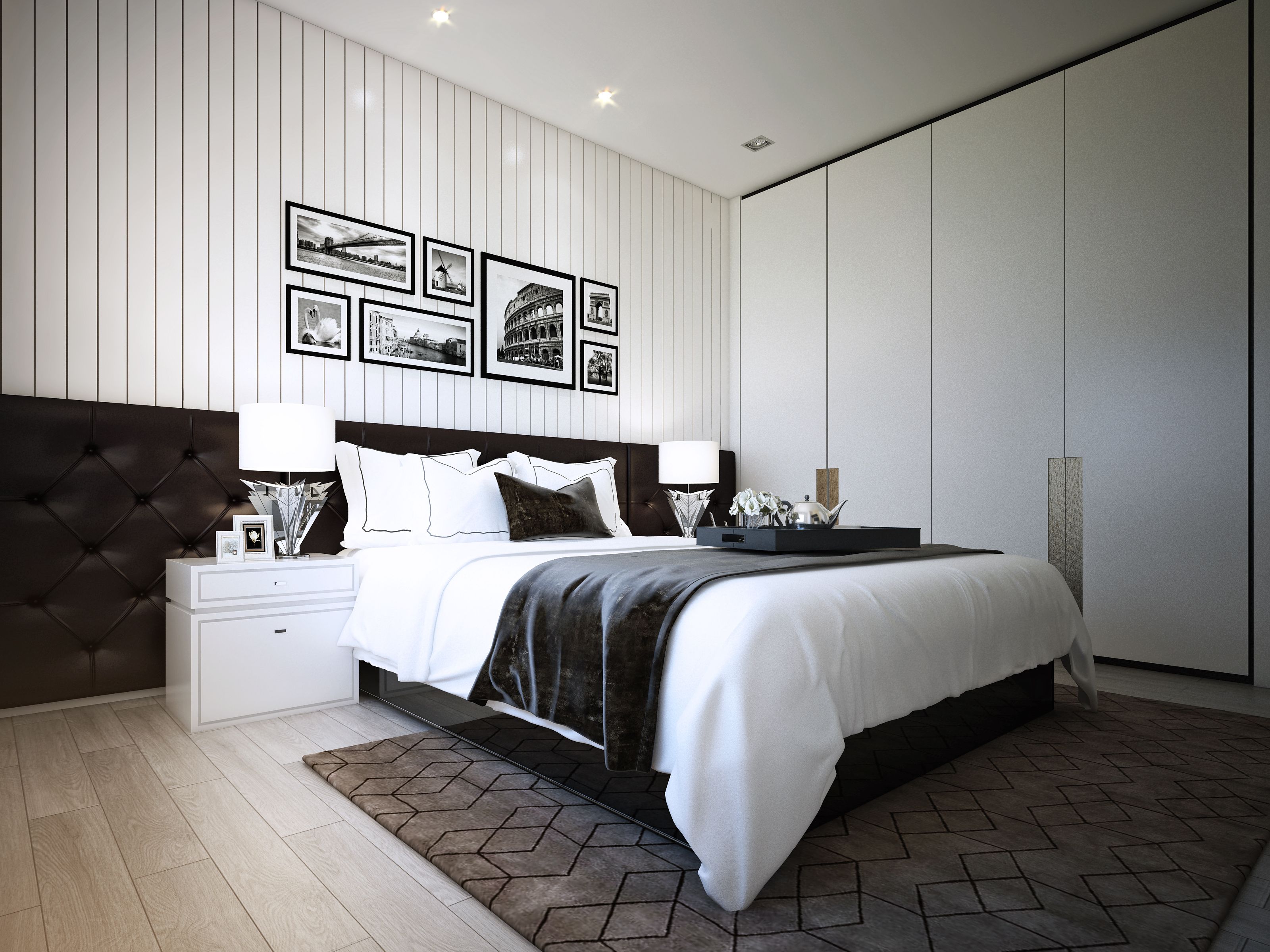 Soverom med downlights