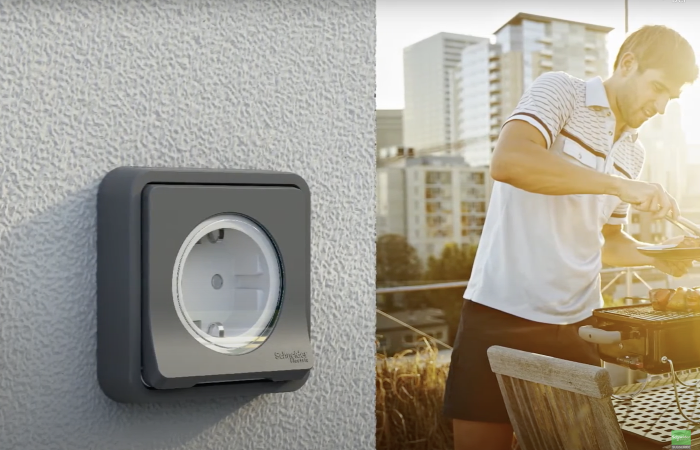 schneider utendørs stikkontakt Mureva Styl