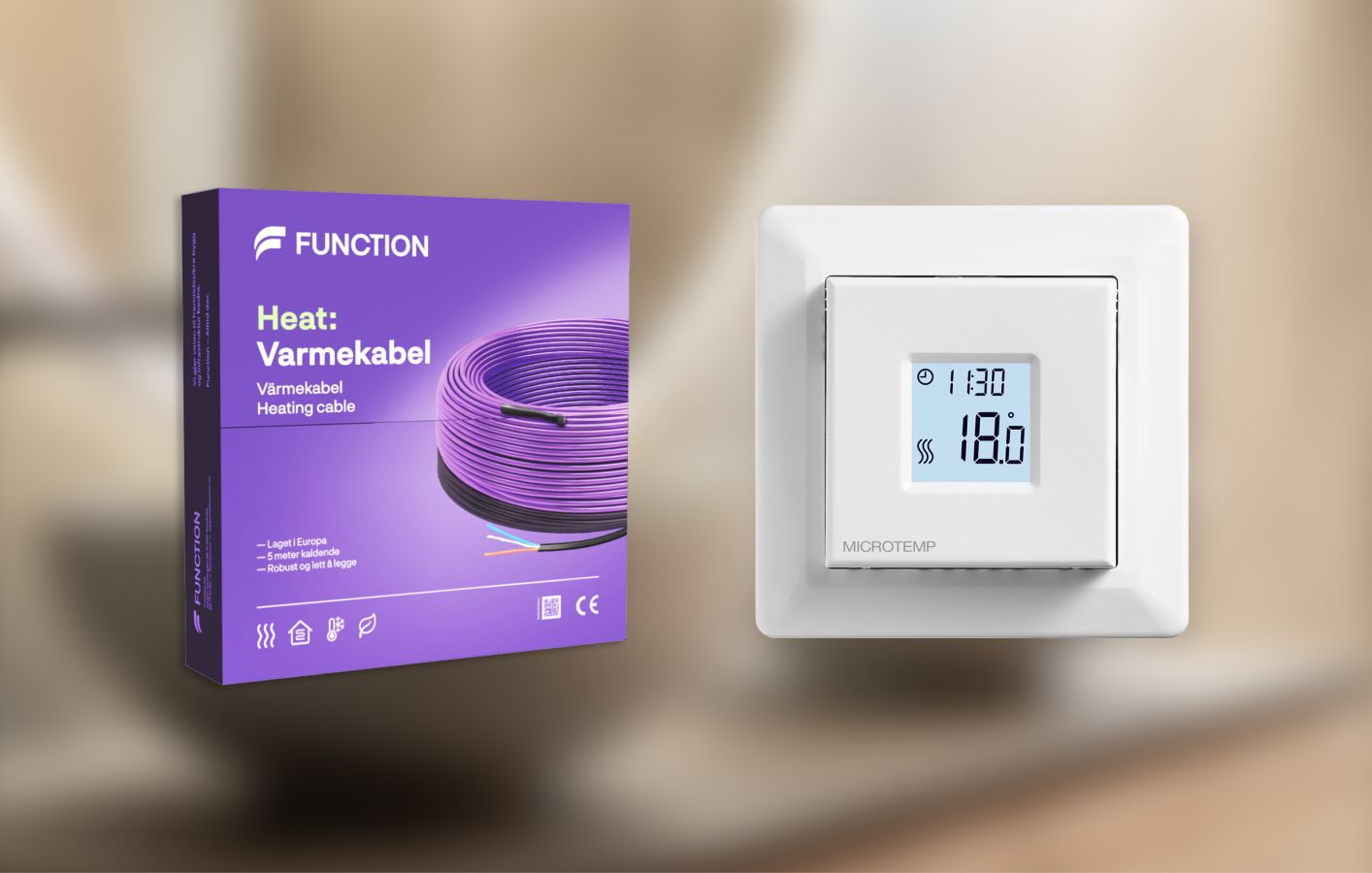 Bilder av prudktene fra Function Heat og Microtemp