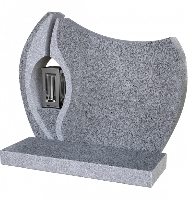 Gravsteinmodell 103D Grå granitt
