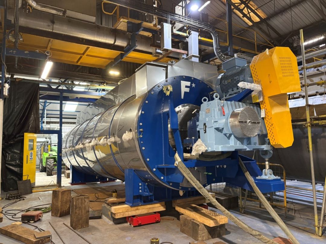 Disc dryer installation at fishmeal plant