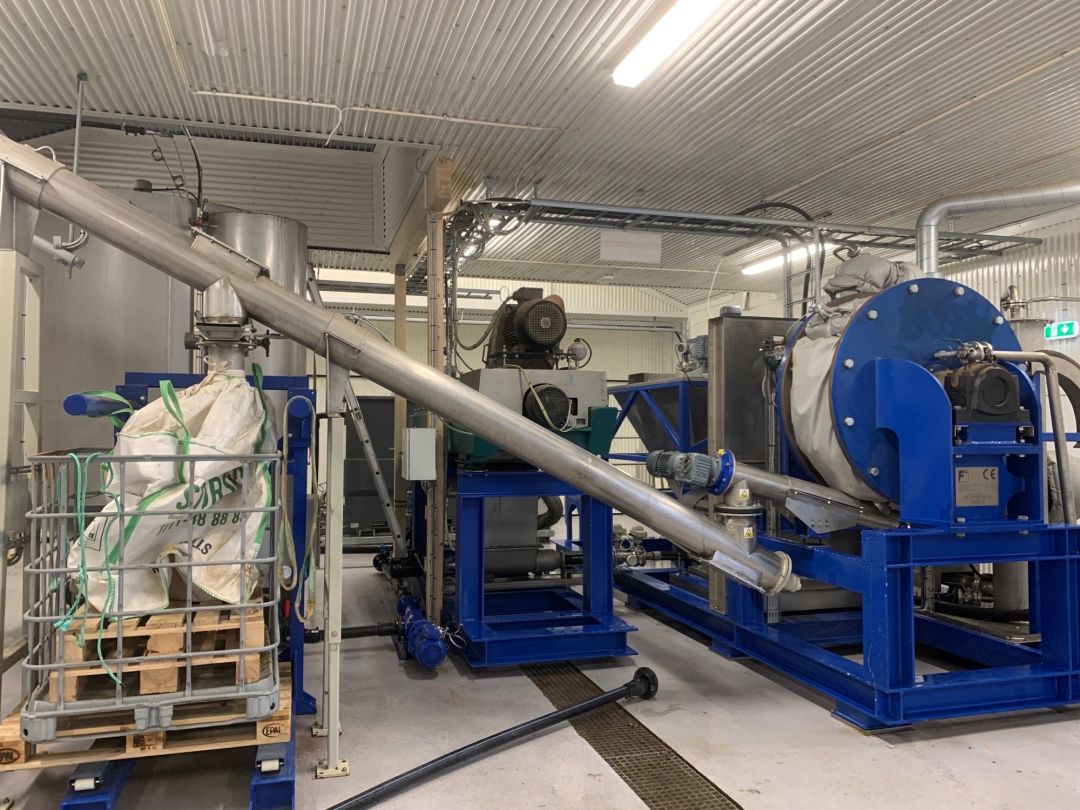 Fjell FRS TMD Sludge dryer plant for norwegian salmon smolt farm.