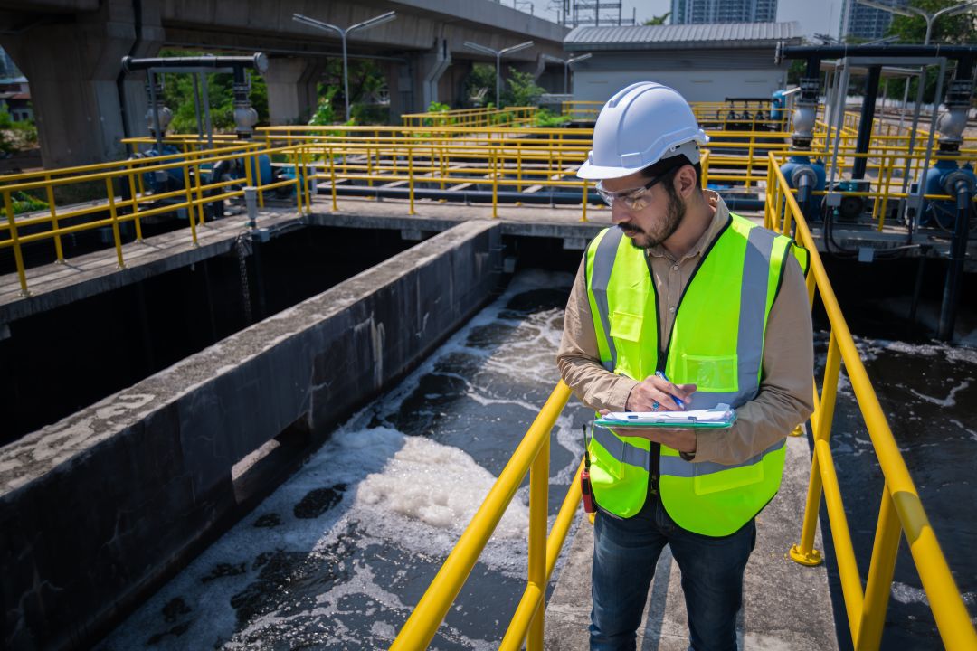 R&D engineer  at wastewater treatment plant- shutterstock