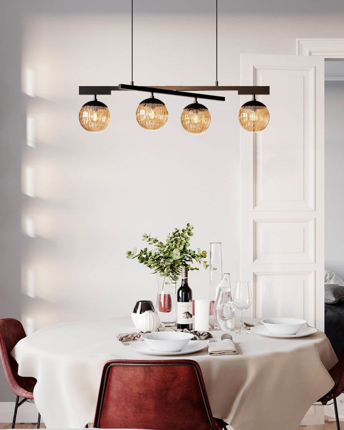 spisebord med taklampe