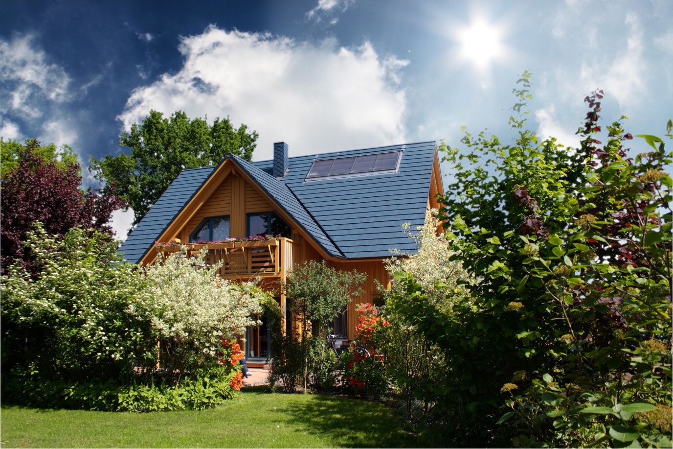 Solceller på hustak